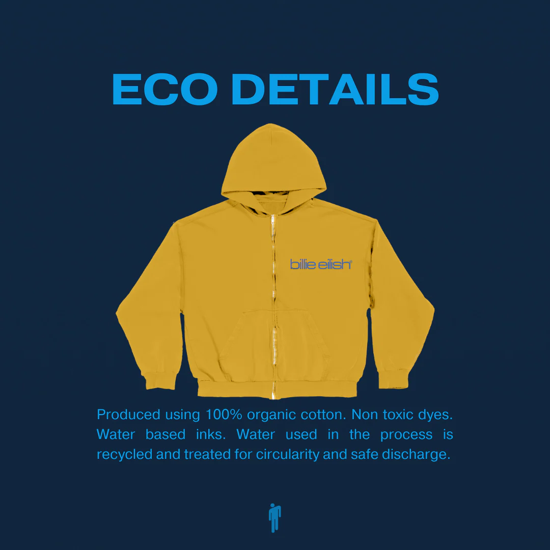 Billie Yellow Tour Zip Hoodie - Image 5